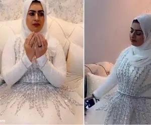 جشن طلاق زن مشهور عربستانی با پوشیدن لباس عروس!