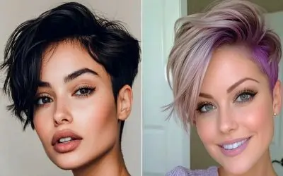 انواع مدل موی پیکسی کوتاه و بلند برای صورت های گرد و تپل یا کشیده و لاغر؛ ترند مدرن