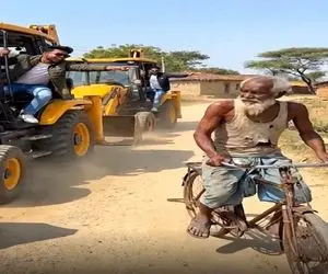 معماری خلاقانه؛ پولدارای سواره به پیرمرد خندیدن با بامبو یه ماشین ساخت فکشون افتاد