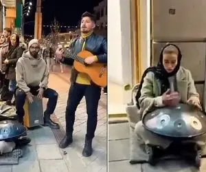 آواز خیابانی؛ با خوندن آهنگ مخلوق خانوم هنگ درامر رو حسابی سورپرایز کردن