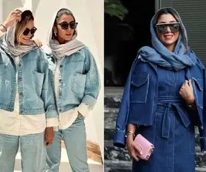 استایل های پاییزه جذاب با لباس های جین / از ترند امسال جا نمونی پالتوی جین گرم و شیکه