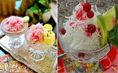 طرز تهیه فالوده شیرازی با رشته آماده / دسر فوق العاده خوشمزه برای روزهای گرم