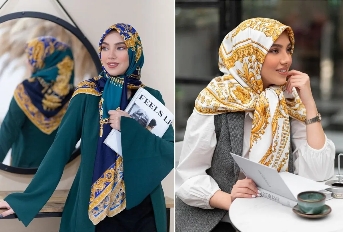 روسری ساتن ابریشم
