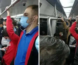 (تصویر) وضعیت تکان‌دهنده مترو تهران در روزهای قرمز