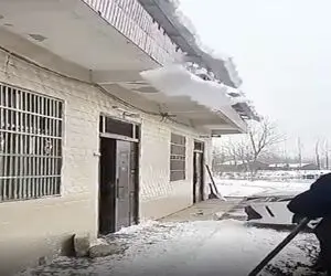معماری طبیعت؛ چند میلیمتر اینورتر برف یخ زده گردن این فرد رو میشکست