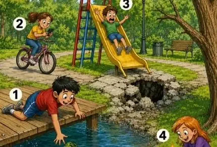 بازی فکری؛ تست هوش  به این میگن باهوشا بگن کدوم از بچه ها تو خطر؟