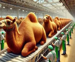 فرآوری شتر؛ شیر شترهای 360000تنی و میدوشن ذبح و پوستشو درسته با لیزر درمیارن