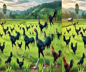 کارخانه حیوانات؛ ژن پرنده زیبا زینتی و قیمتی رو به خروس تزریق میکنن پرنده جدید بسازن