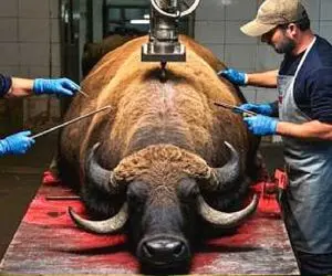 فرآوری گاو؛ گاو 450 تنی رو بعد ذبح فرستاد تو دستگاه با تکنولوژی مدرن استیک شه