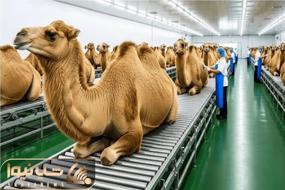 فرآوری شتر؛ شتر میچرخونن تو کارخونه شیره اش که کشیده شد بزنن زمین برای گوشتش