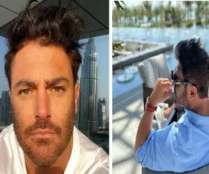 عکس جدید محمدرضا گلزار با دوستاش سر سفره تو دبی