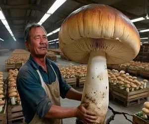 کشاورزی بدیع؛ با هورمون و تکنولوژی قارچ کاشتن هرکدوم اندازه یه درخت 500 کیلو میوه داد