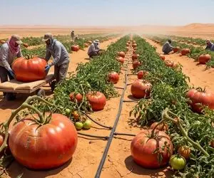 کشاورزی مدرن؛ با کمک تکنولوژی تو بیابان گوجه فرنگی پرورش دادن هر کدوم اندازه هندوانه