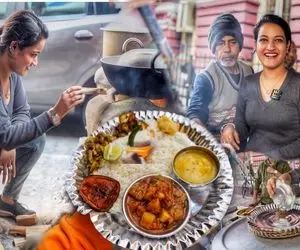 غذای خیابانی؛ این خانوم روزا تو سالن مد کت واک میکنه شبا کنار جاده آشپزی میکنه