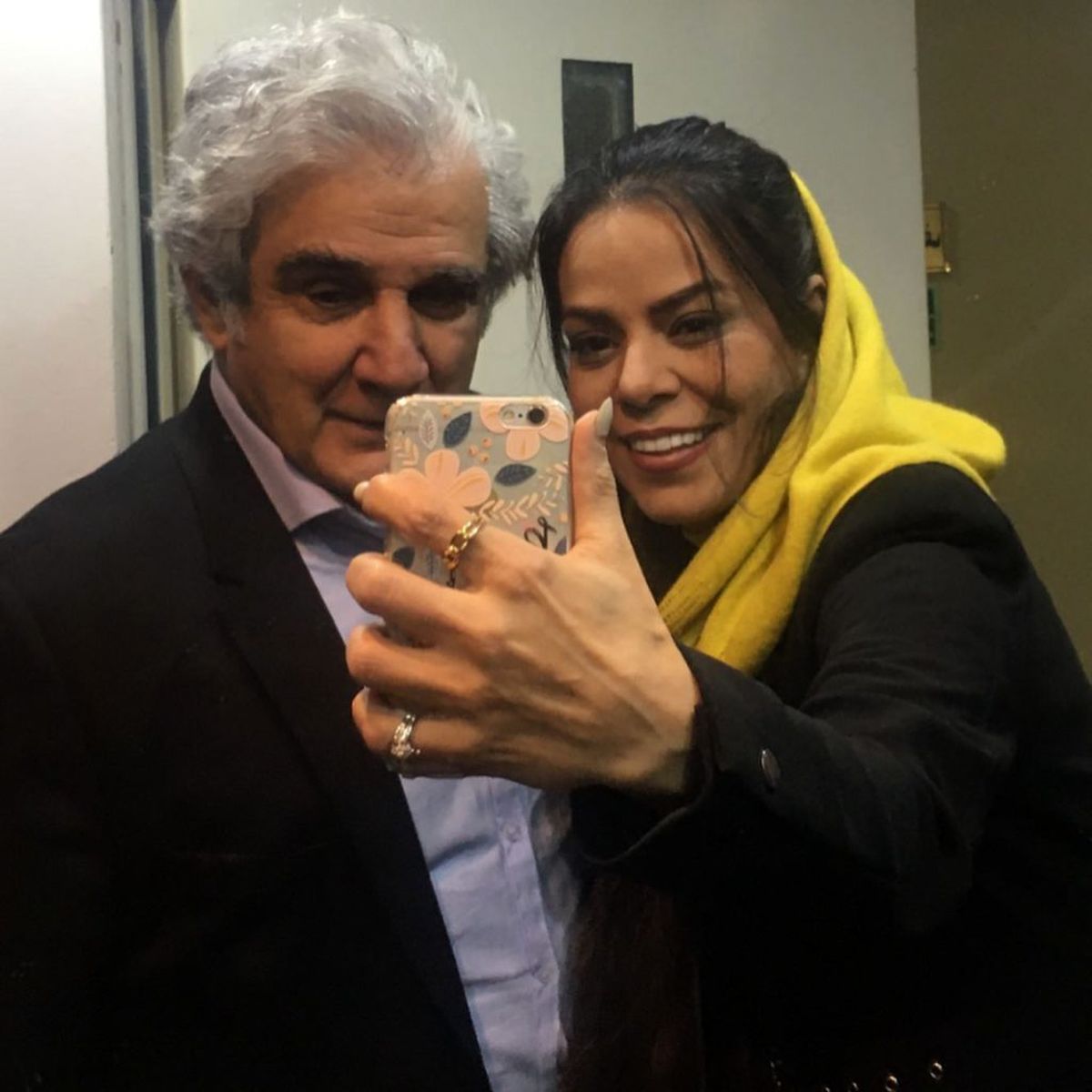 مهدی هاشمی و همسرش 