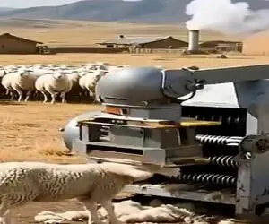 دامداری نوین؛ به جای چیدن دستی پشم ها با دستگاه خودکار گوسفندا رو قلفتی پیرایش میکنن