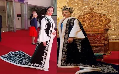 تلاش های سمیه سنقری برای تقلید و درخشش همچون فرح مخلوع در کن 2025 با شکست مواجه شد 