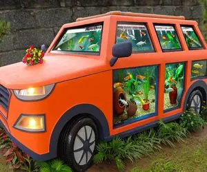 ابلهانه‌های جذاب؛ یه ماشین ساختن هم ماشینه هم آکواریوم پر از ماهی گوگولی