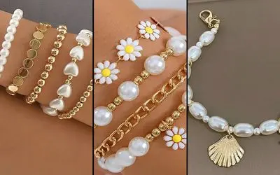 دستبندهای مراورید بافی؛ نمونه های اشرافی که خانومهای به روز جای طلا میندازن