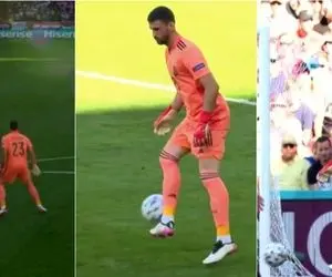 گل به خودی دیوانه وار اونای سیمون در بازی اسپانیا کرواسی