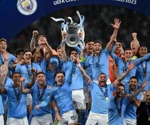 (عکس) جشن قهرمانی سیتیزن ها در لیگ قهرمانان اروپا