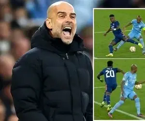 (ویدیو) واکنش عجیب گواردیولا به گل زیبای وینیسیوس!