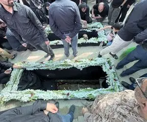 مراسم خاکسپاری سردار شهید حاجی زاده برگزار شد