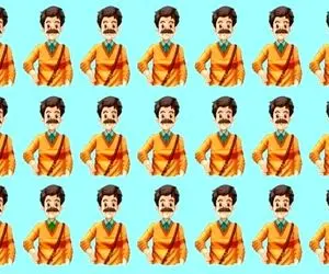 بازی فکری؛ دید فراطبیعی میخواد پیدا کردن پدر سیبیلو متفاوت بین اینهمه پدر یه شکل