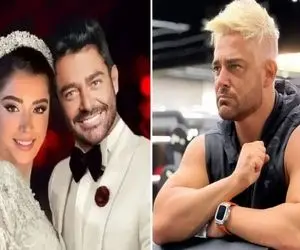 قهر بودن استایل گلزار با زن شیک پوشش؛ محمدرضا کنار آیسان بانو مثل پسربچه ها تیپ زده