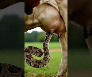 مستند حیات وحش؛ مار سمی که از سینه گاو شیر می خوره