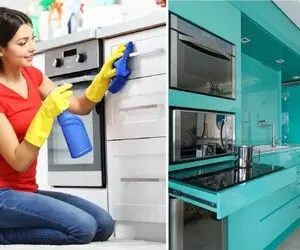 ترفندای کوزه گری واسه تمیز کردن کابینت؛ آنَن فانن برق بنداز و لکه هاش رو محو کن!