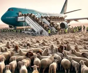 جا به جایی کوه پیکر؛ گوسفندا کلاس میذارن پیاده نمیرن جایی فقط پرواز فرست کلاس