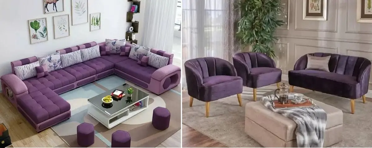 مبل بنفش