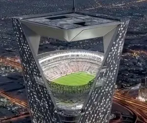 معماری خلاقانه؛ عربا شاخ شدن اولین ورزشگاه هوایی دنیا رو بالا برج میسازن شوک کننده اس