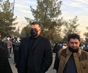 حضور علی دایی در مراسم خاکسپاری علی انصاریان