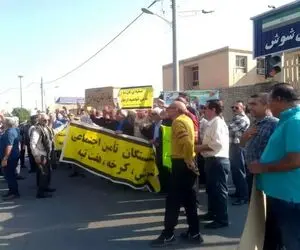 بازنشستگان کارگری در اهواز و شوش تجمع کردند / علت چه بود؟