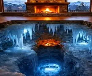 معماری خلاقانه؛ زیر زمین رو کندن غار یخ درست کردن روش شیشه گذاشتن محشره