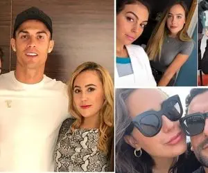 (عکس) وقتی رونالدو خواهر جذاب جورجینا رو گرفت واسه رفیقش!