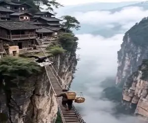 معماری خلاقانه؛ مرد دل شیر و مغز خر داره که خونه اشو اینجا ساخته راهش سکته میده