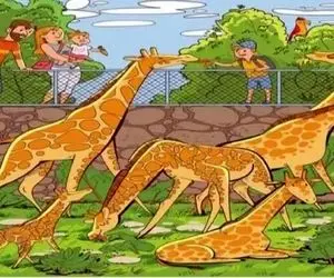 بازی فکری؛ بتونی گلابی رو بین شلوغی باغ وحش پیدا کنی واقعا بیناییت مثل عقابه