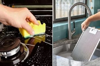 ترفندهای کاری واسه تمیز کردن چربی آشپزخونه / از شر روغن رو کابینت و هود و گاز خلاصی