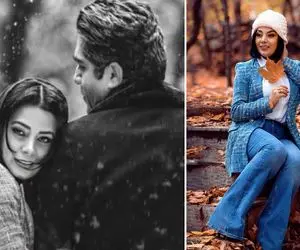 عشقبازی "صبا خانوم" با آقاشون جلو دوربین؛ چه خوشگلم شده با پاپیون گُندش!