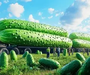 کشاورزی نوین؛ بیش از 69000000 خیار رو تو مزارع کاشت و برداشت کردن واسه تولید خیارشور