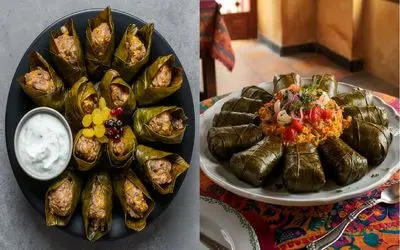 مرحله‌ به‌ مرحله تا دلمه برگ مو در خانه/ نکات طلایی برای پیچیدن و پخت دلمه برگ مو