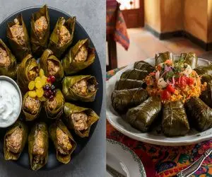 مرحله‌ به‌ مرحله تا دلمه برگ مو در خانه/ نکات طلایی برای پیچیدن و پخت دلمه برگ مو