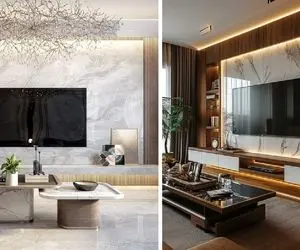 انواع طراحی تی وی روم مناسب پذیرایی کوچیک و بزرگ / ایجاد راحتی و لحظاتی فوق العاده