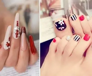 عید 1401 اینجوررری خوشگلیتو تکمیل کن؛ کلی ایده جذاب واسه طراحی ناخن هم دست هم پا