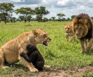 مستند حیات وحش؛ شیر؛ میمون