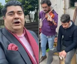 آواز خیابانی؛ همخوانی سالار عقیلی با چند جوان نوازنده/ ملت مثل مور و ملخ ریختن!