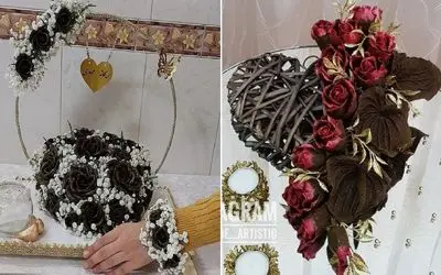 ایده های تزیین حنای عروس برای حنابندون؛ طراحی شیک و زرق و برقی جهت خاص تر شدن مراسم